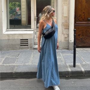 NWT zara denim maxi dress